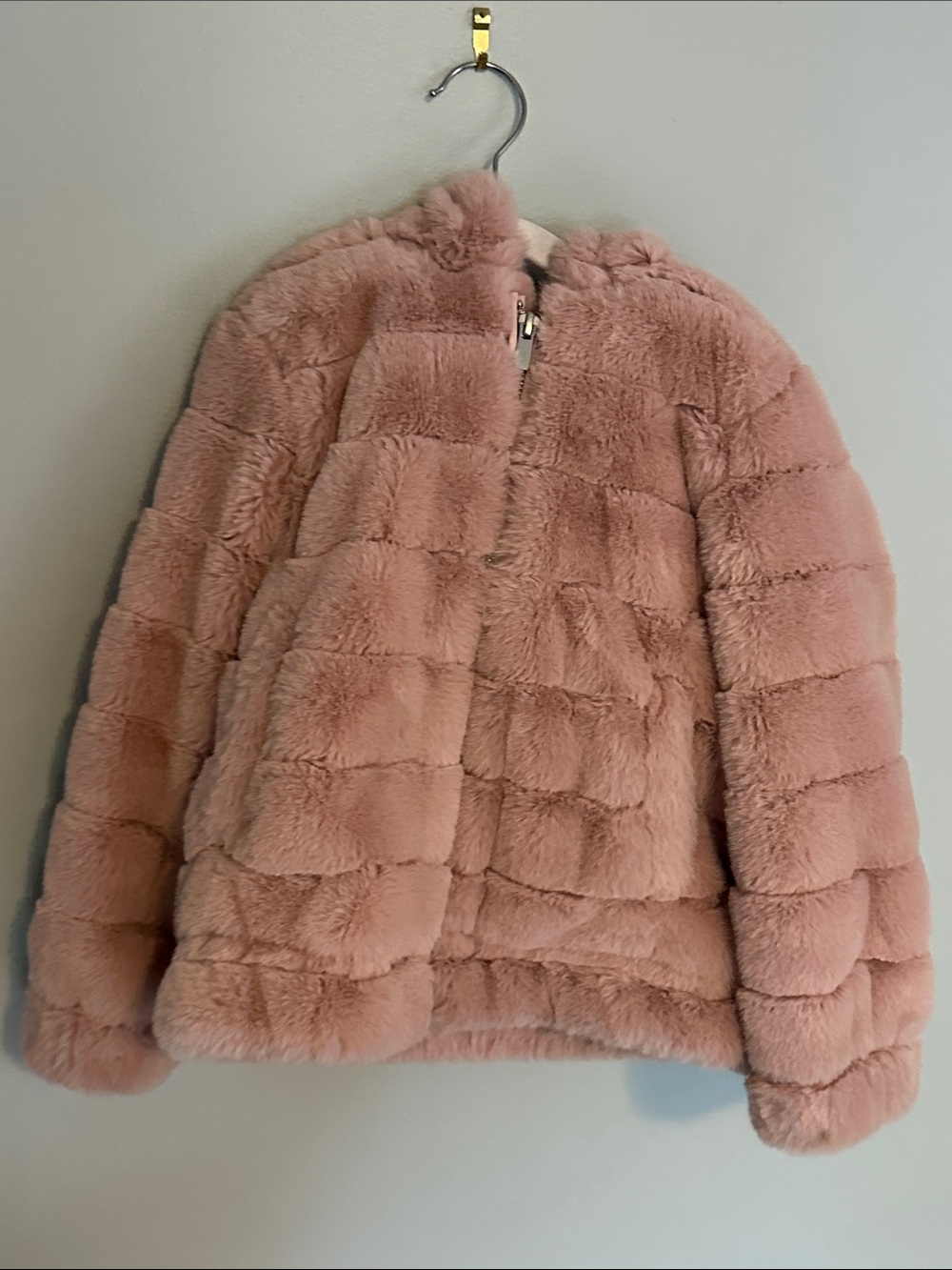 EUC like new girls pink Bardot coat size 5T